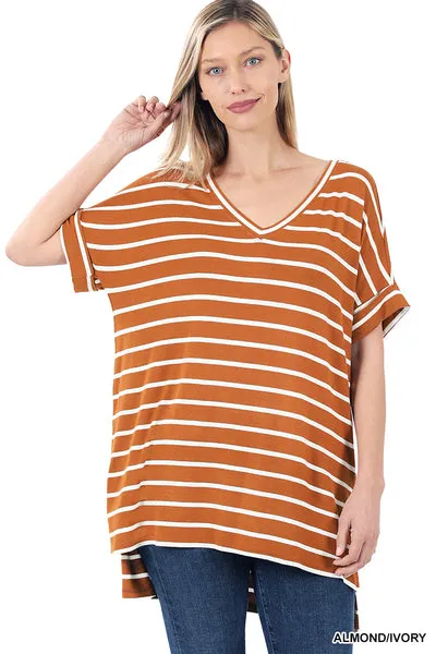 Sadie | Striped V-Neck Tee
